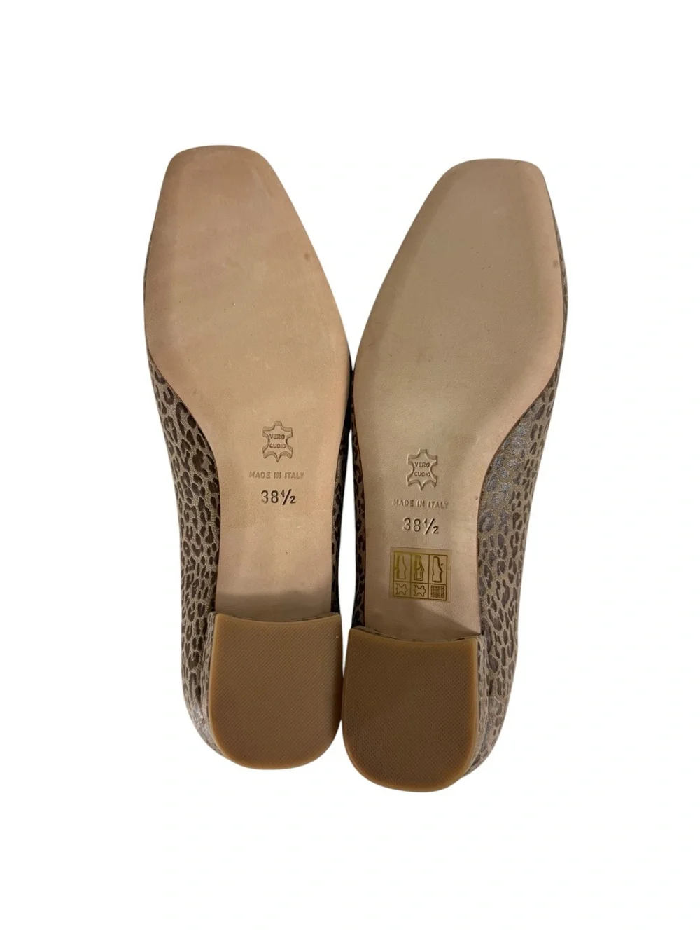 NWOT ANN MASHBURN  Leopard Print Square-Toe Women’s Flats Size EU38.5